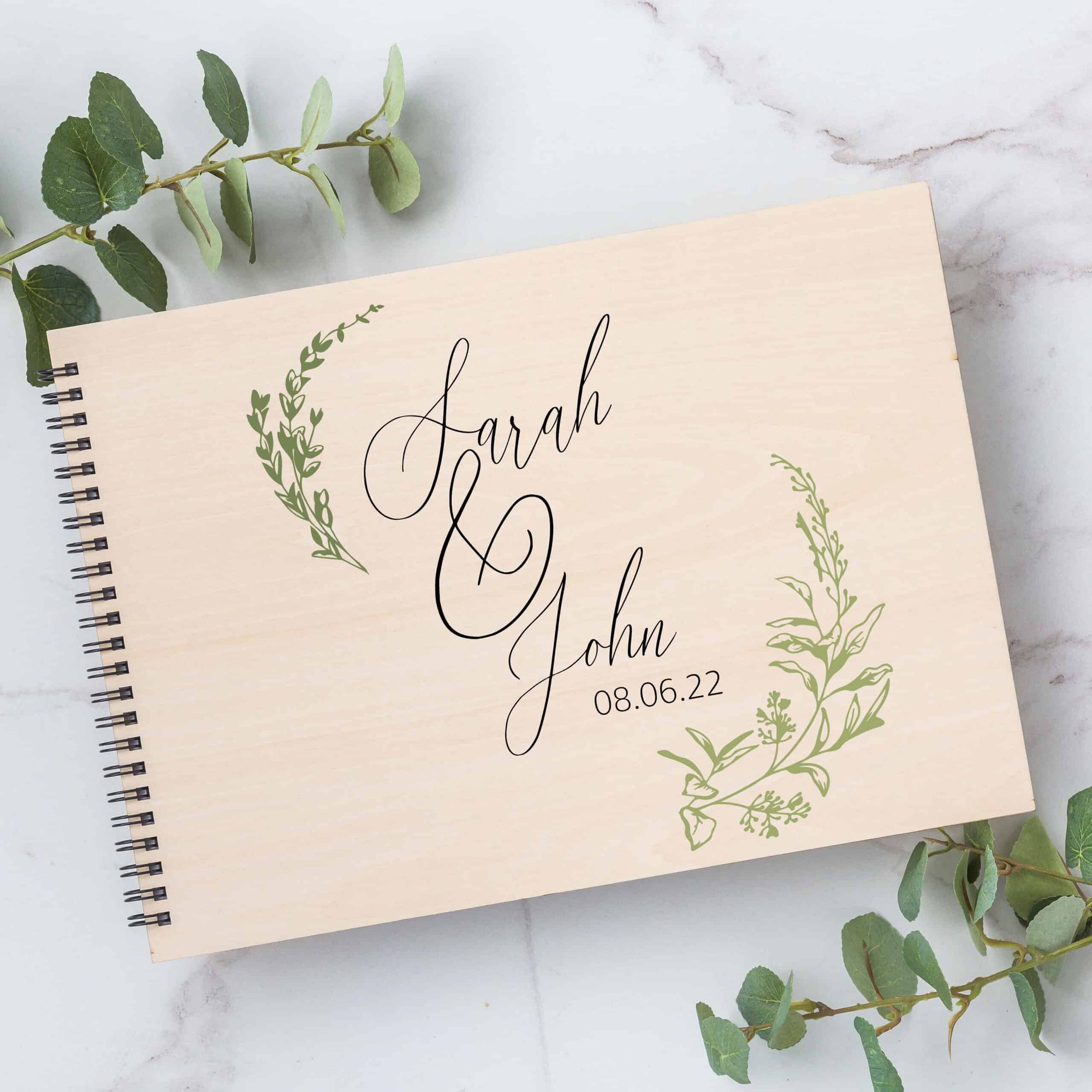 Personalised Floral Wedding Guest Book