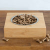 Personalised Single Paw Print Bamboo Pet Bowl