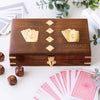 Personalised Wooden Card & Dice Game Set