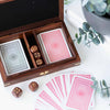 Personalised Wooden Card & Dice Game Set