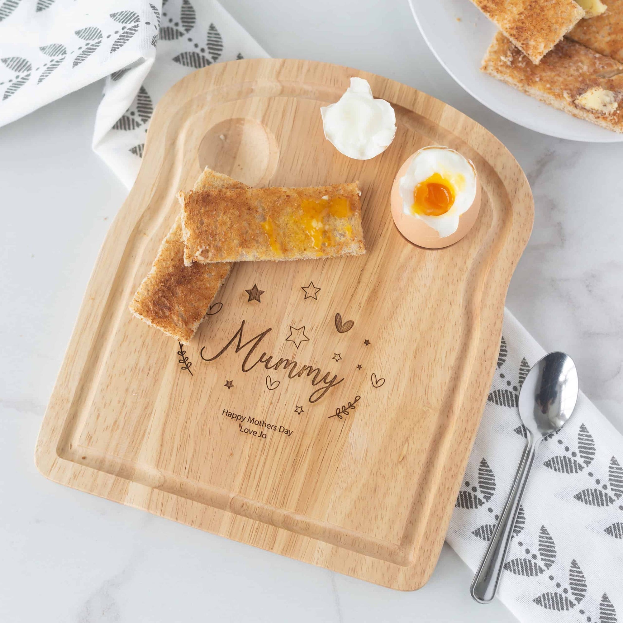 Personalised Wooden Breakfast Board