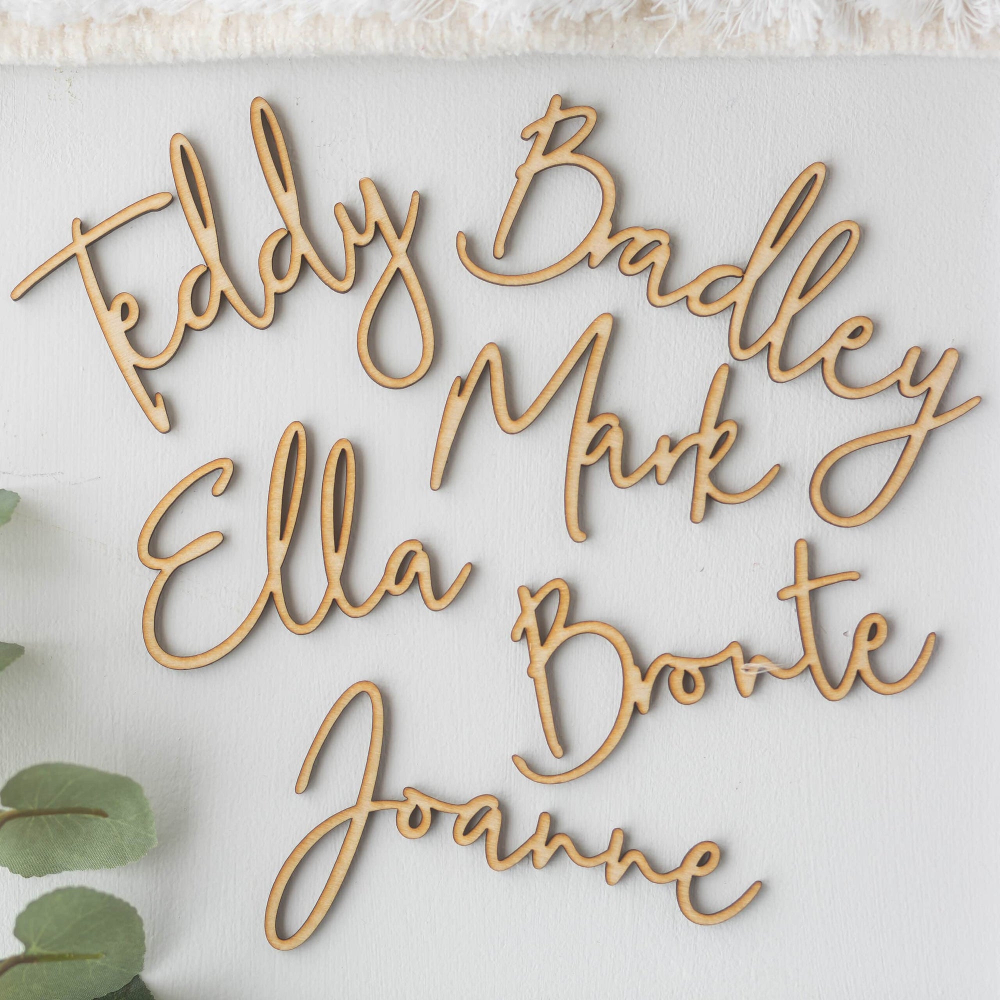 Personalised Scripted Wooden Wedding Place Name