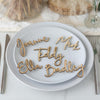 Personalised Scripted Wooden Wedding Place Name