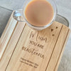Personalised Beau-Tea-Ful Wooden Engraved Arm Rest Tray