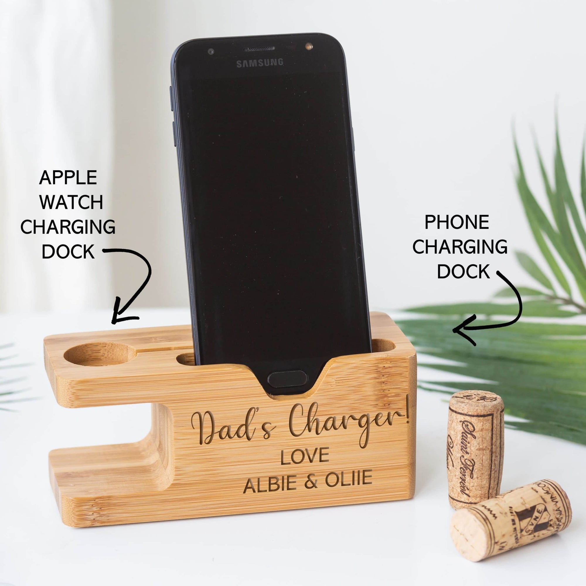 Personalised Apple Watch & Phone Charging Dock