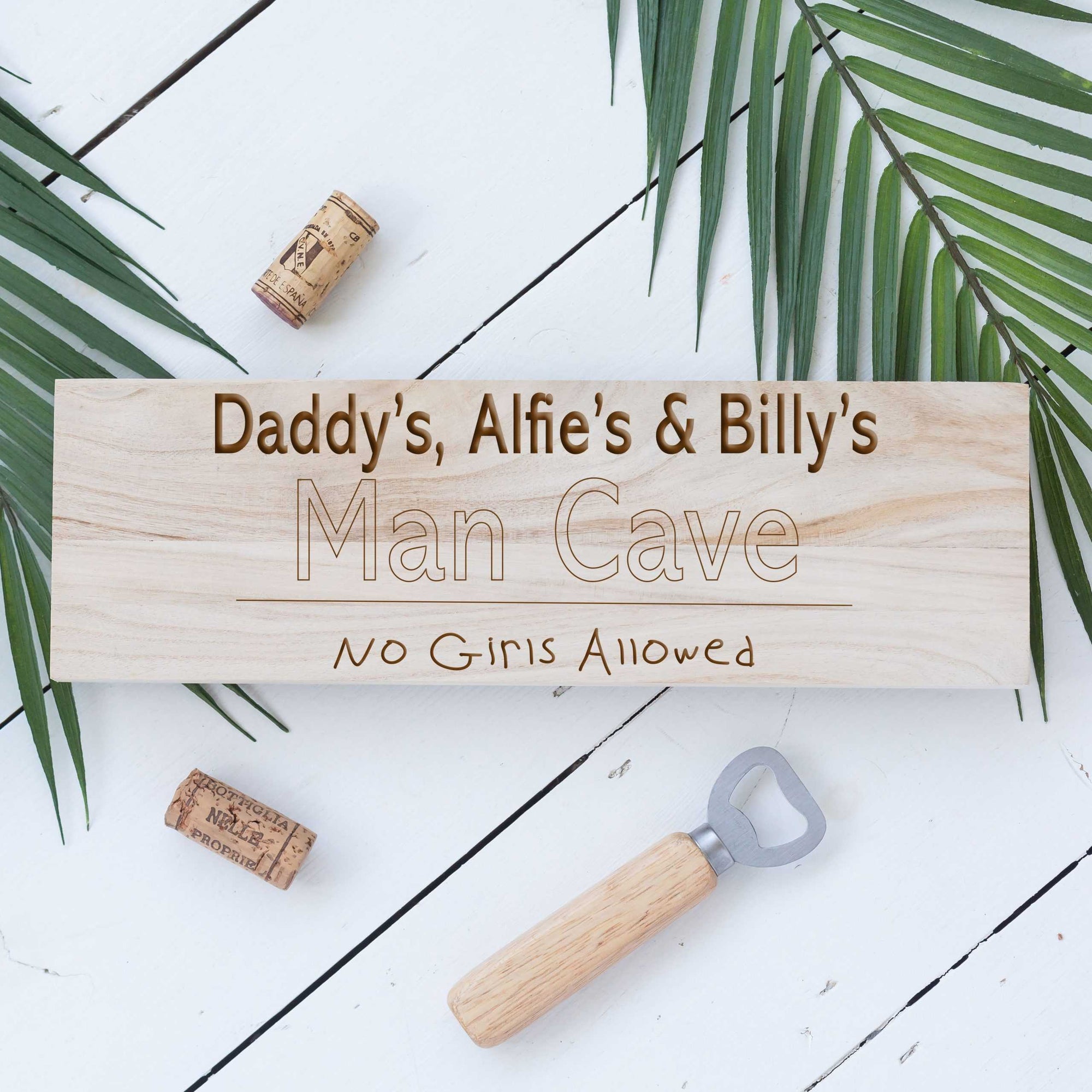 Personalised No Girls Allowed Man Cave Sign