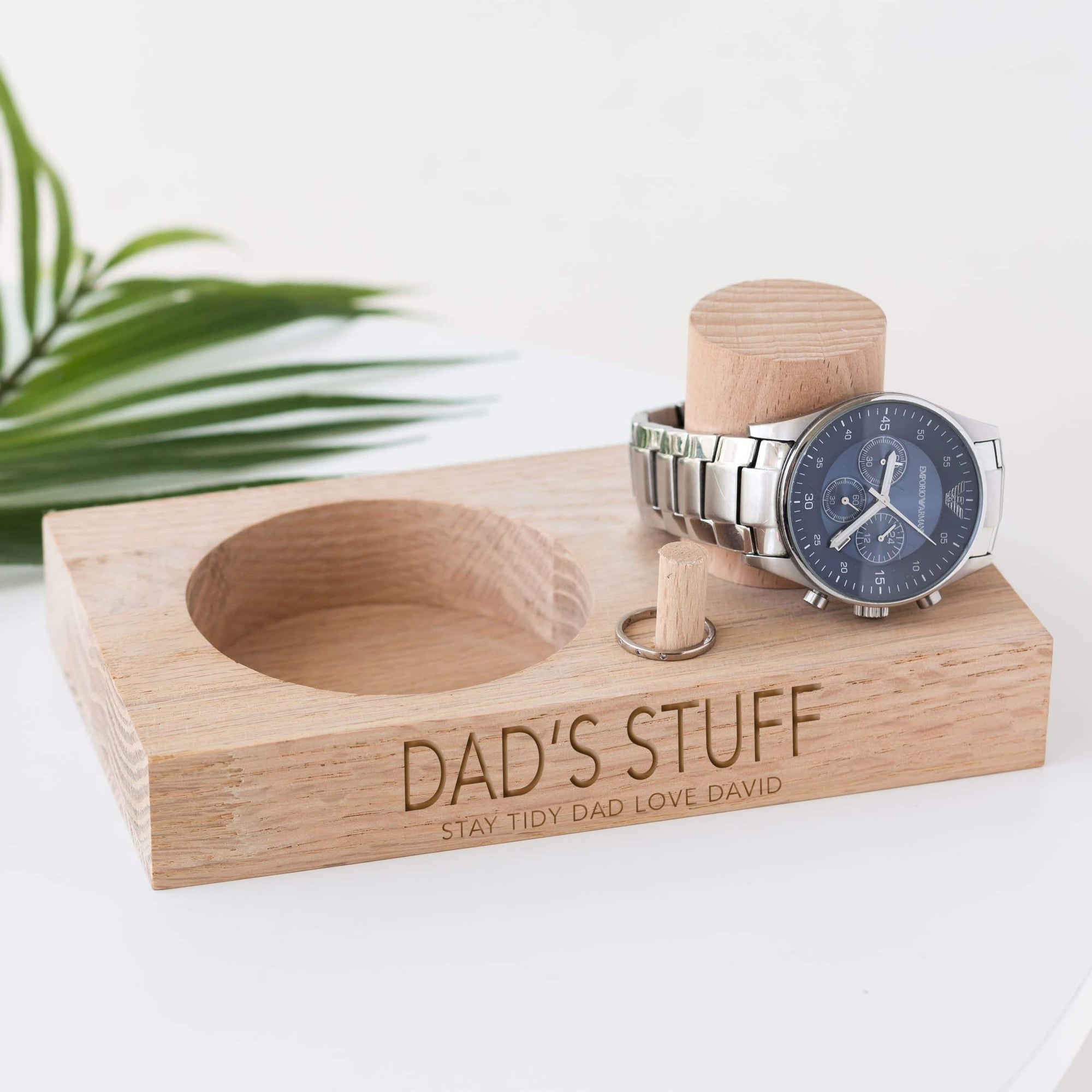 Classic Personalised Oak Watch Stand