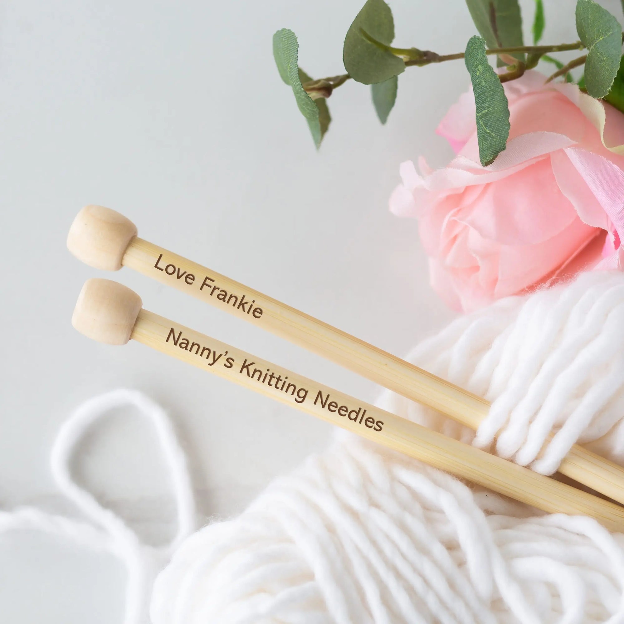 Personalised Bamboo Knitting Needles