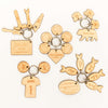 Personalised Wooden Fishing Family Child Tag Keyring