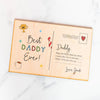 Personalised World's Best Daddy Wooden Postcard