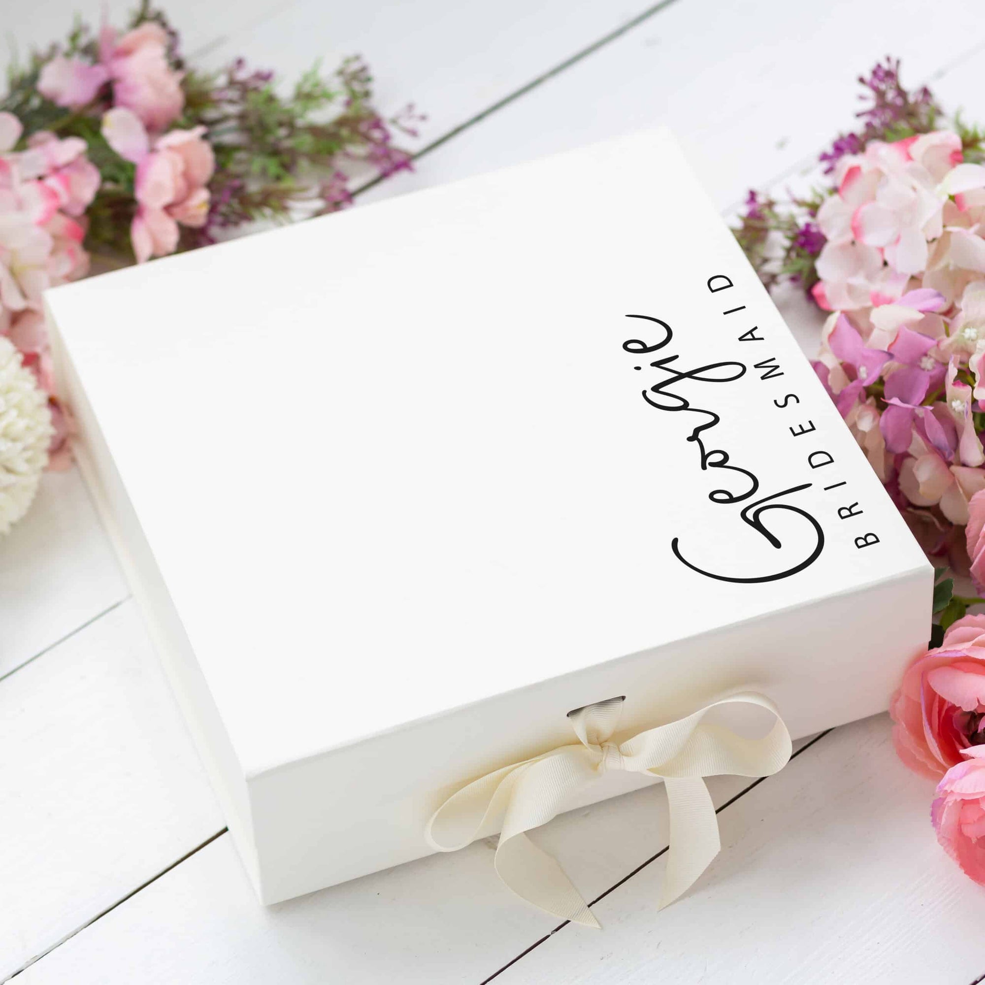 Personalised Bridesmaid or Groomsmen Box - Choose your Colour