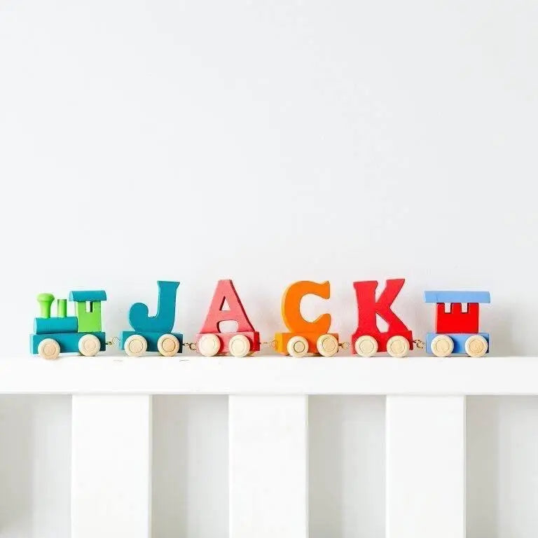 Wooden Letter Personalised Name Toy Train