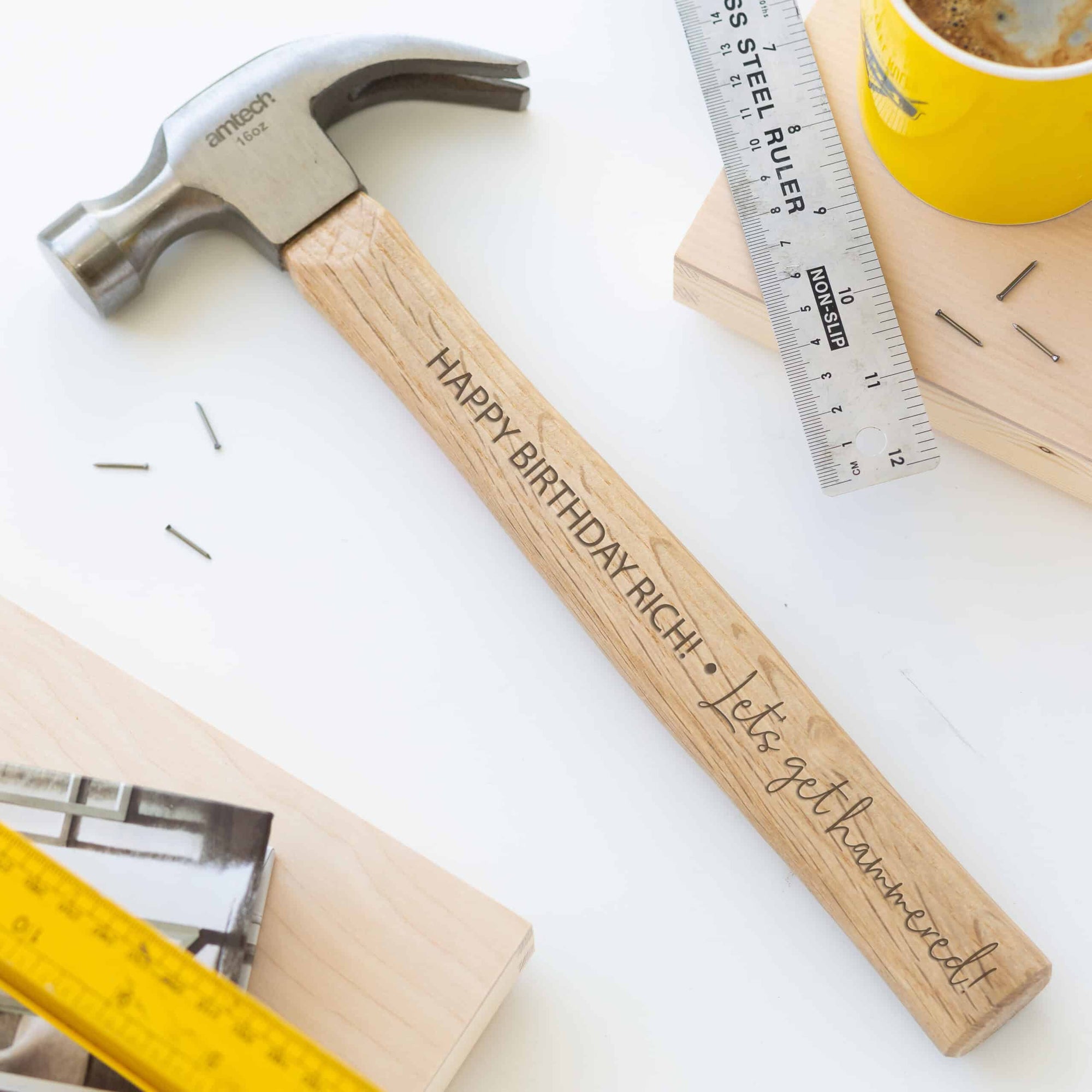 Personalised Engraved Scripted Hammer