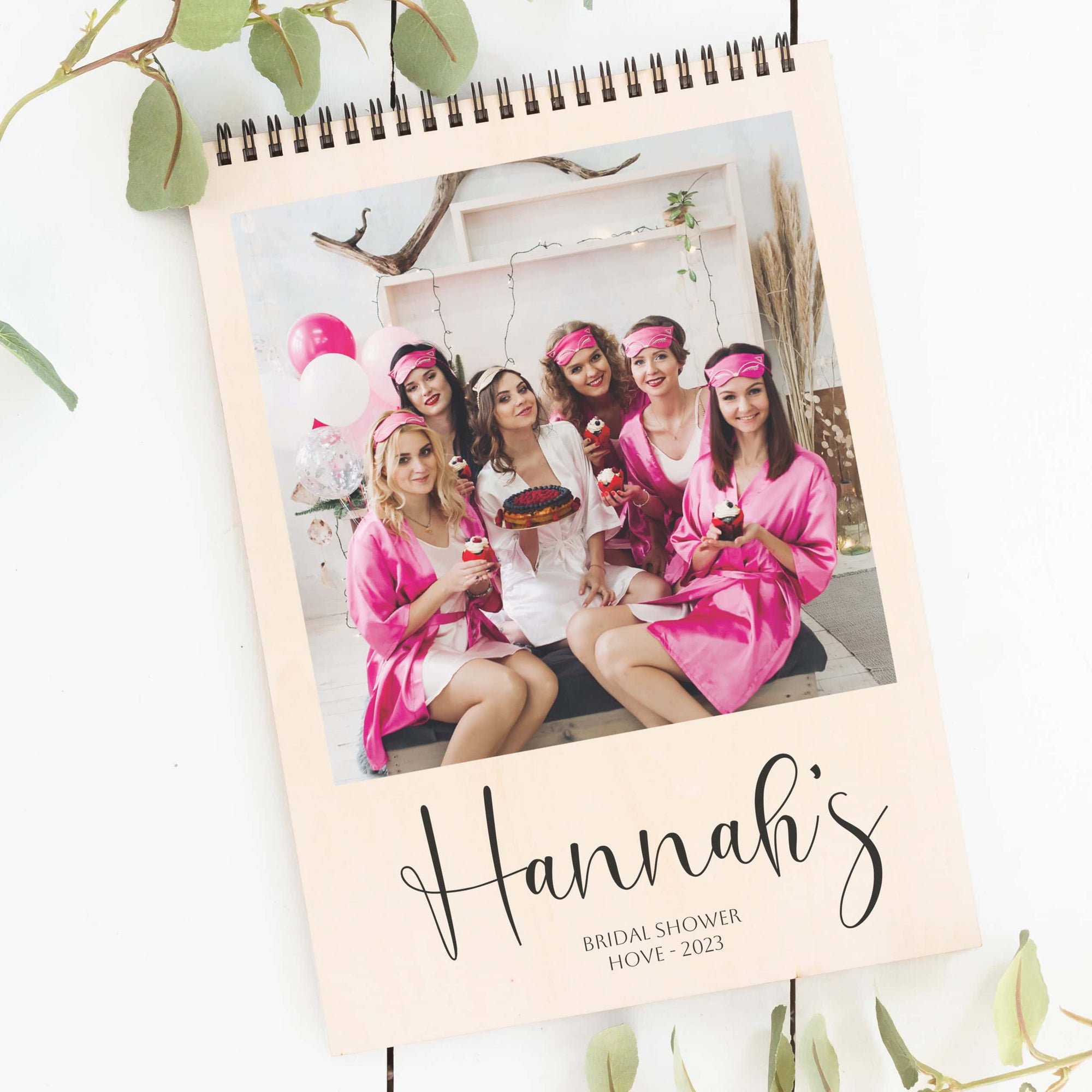 Personalised Hen Party Wooden Scrapbook with Photo