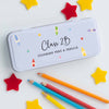 Personalised Name Crayon Metal Pencil Case Tin