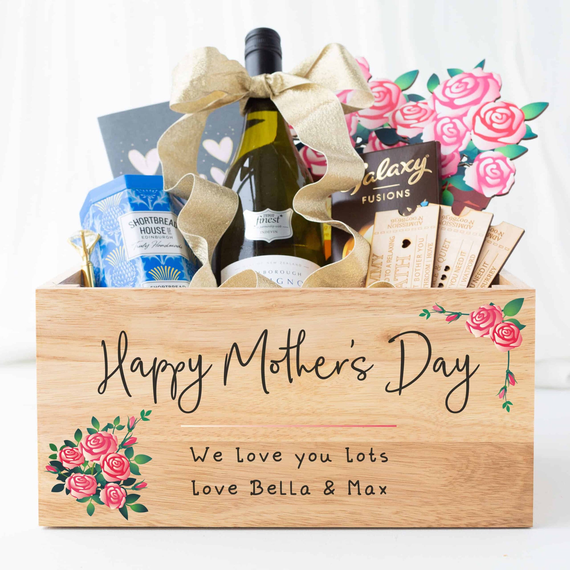 Personalised Wooden Printed Mother's Day Crate