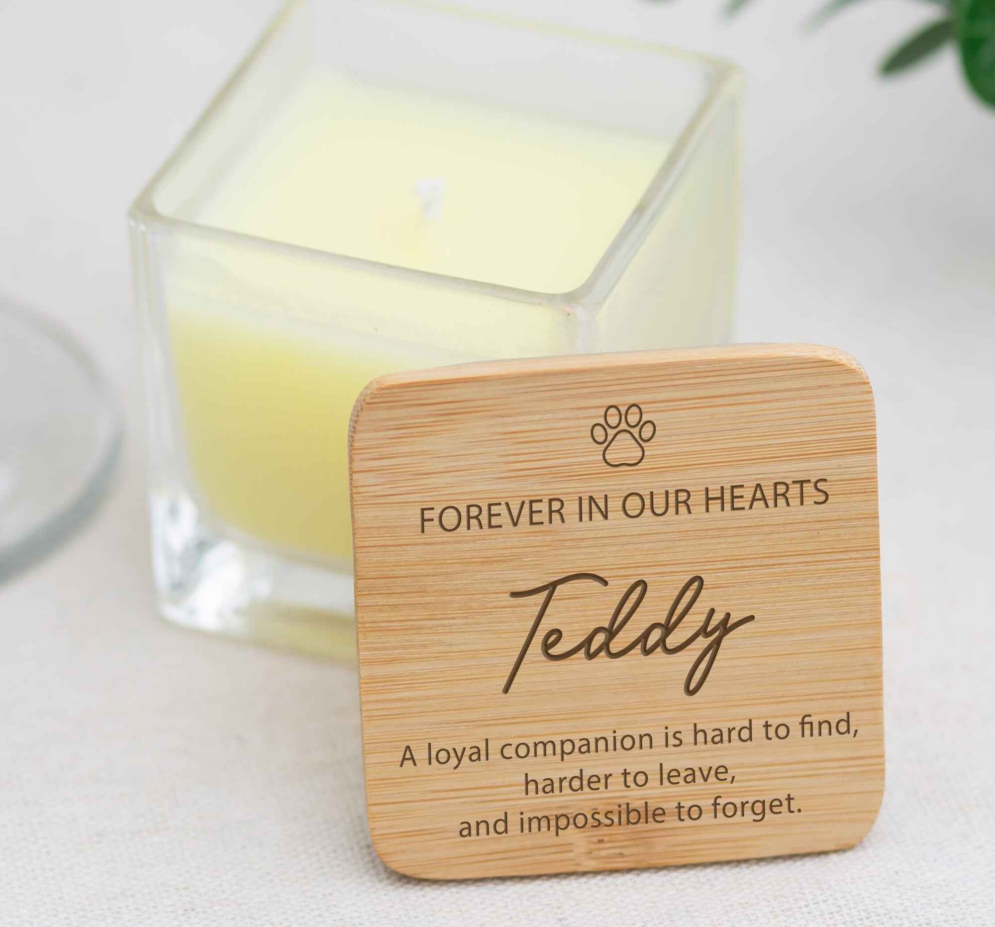 Personalised Pet Remembrance Scented Vanilla Candle