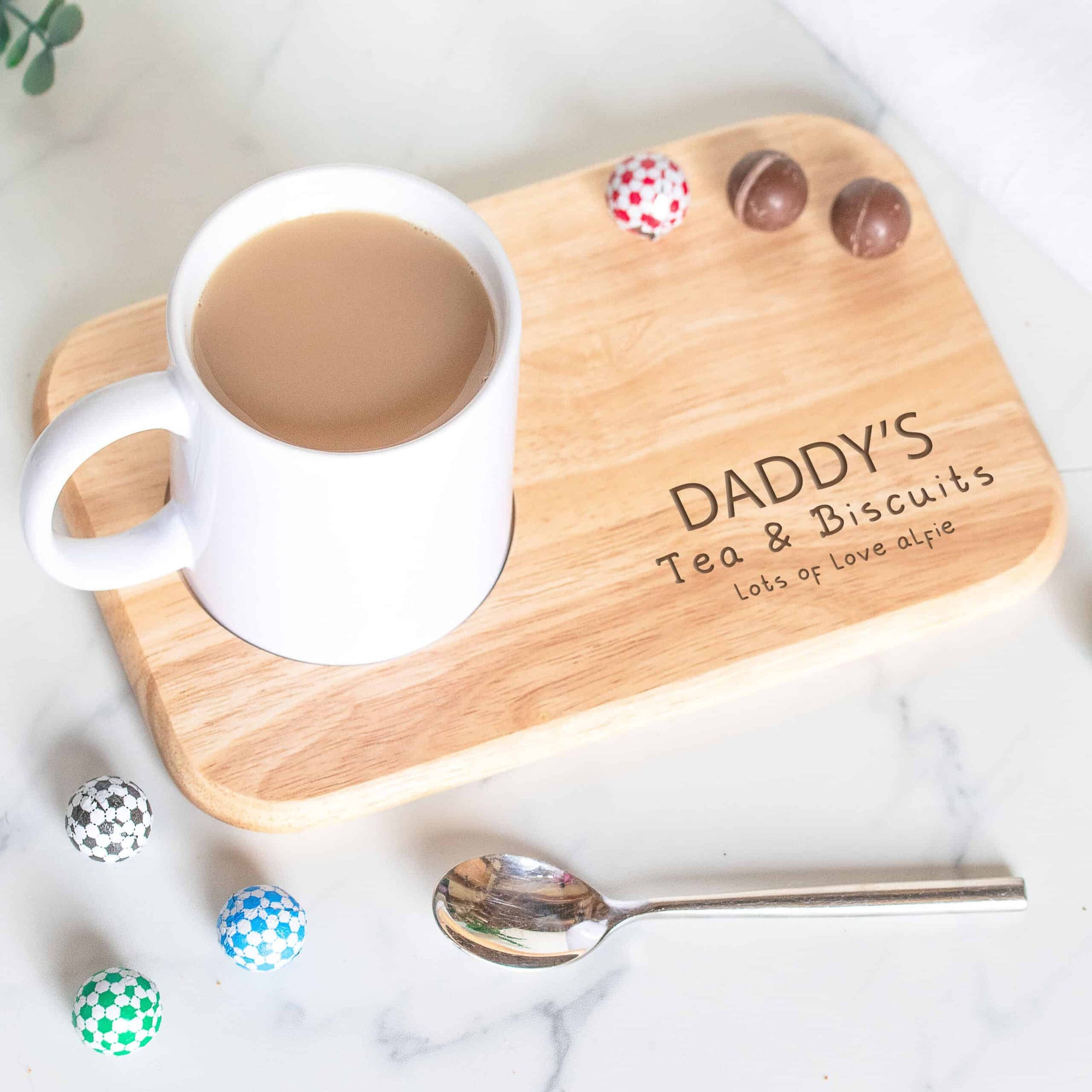Daddy's / Grandad's Tea & Biscuit Personalised Wooden Tray Board
