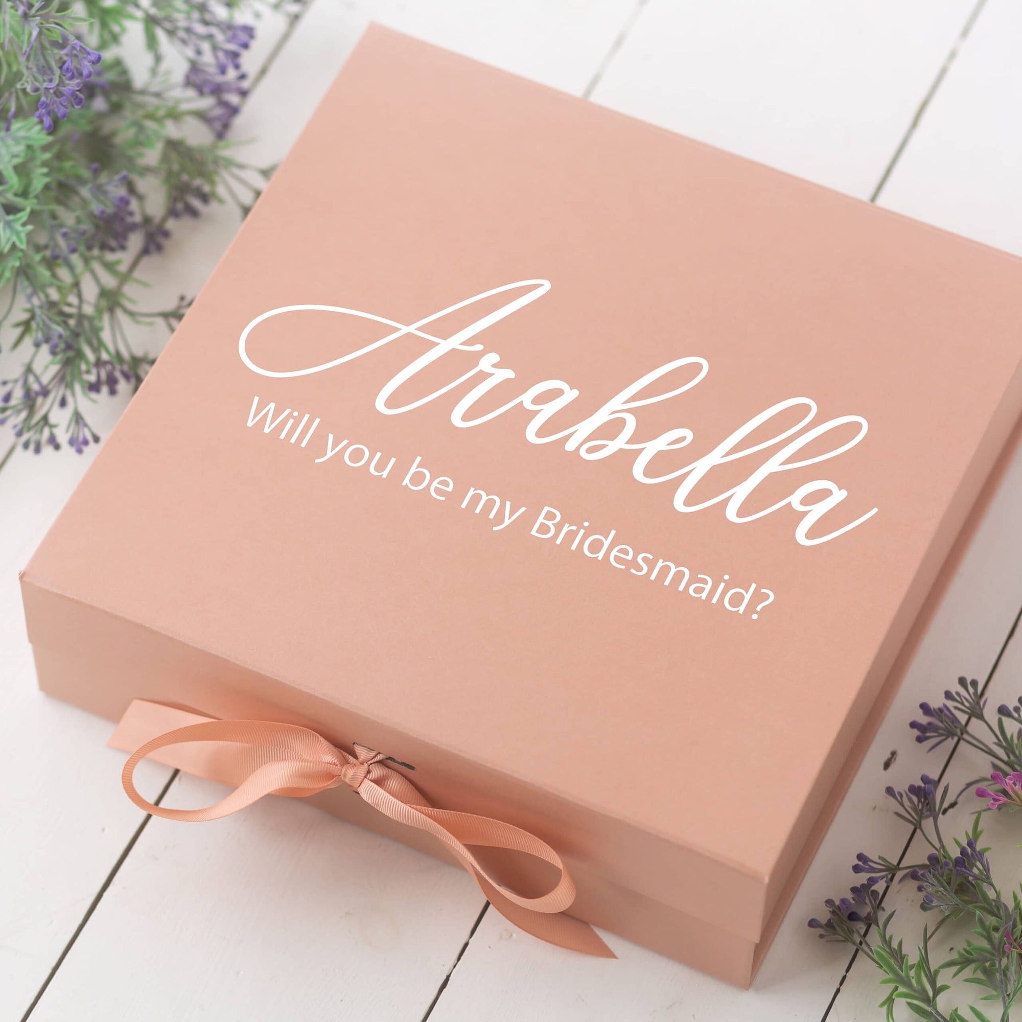 Personalised Bridesmaid Box - Choose your Colour