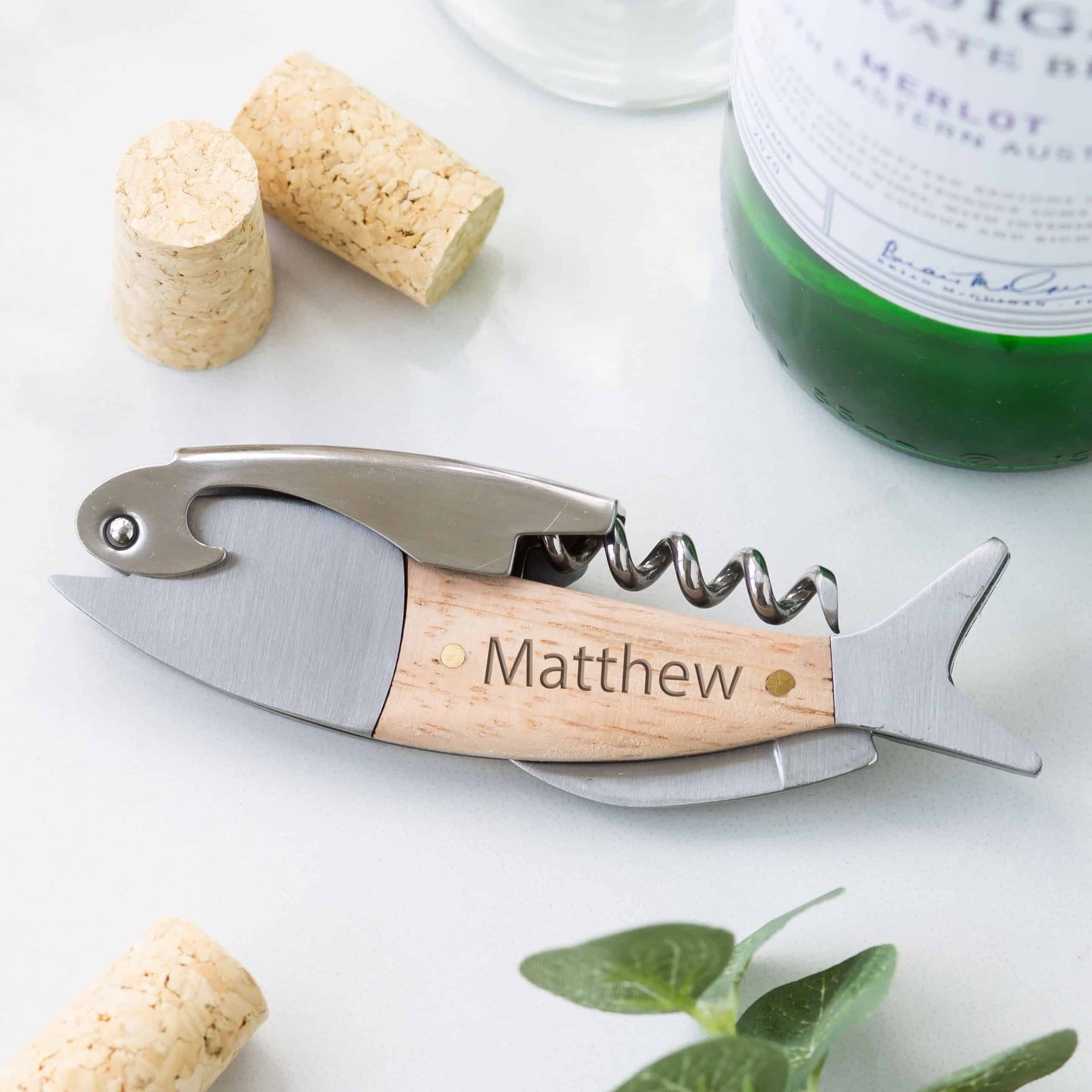 Personalised Fish Corkscrew