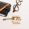 Personalised Wooden Daddy Bear Child Family Tag Keyring