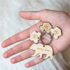 Personalised Wooden Daddy Bear Child Family Tag Keyring