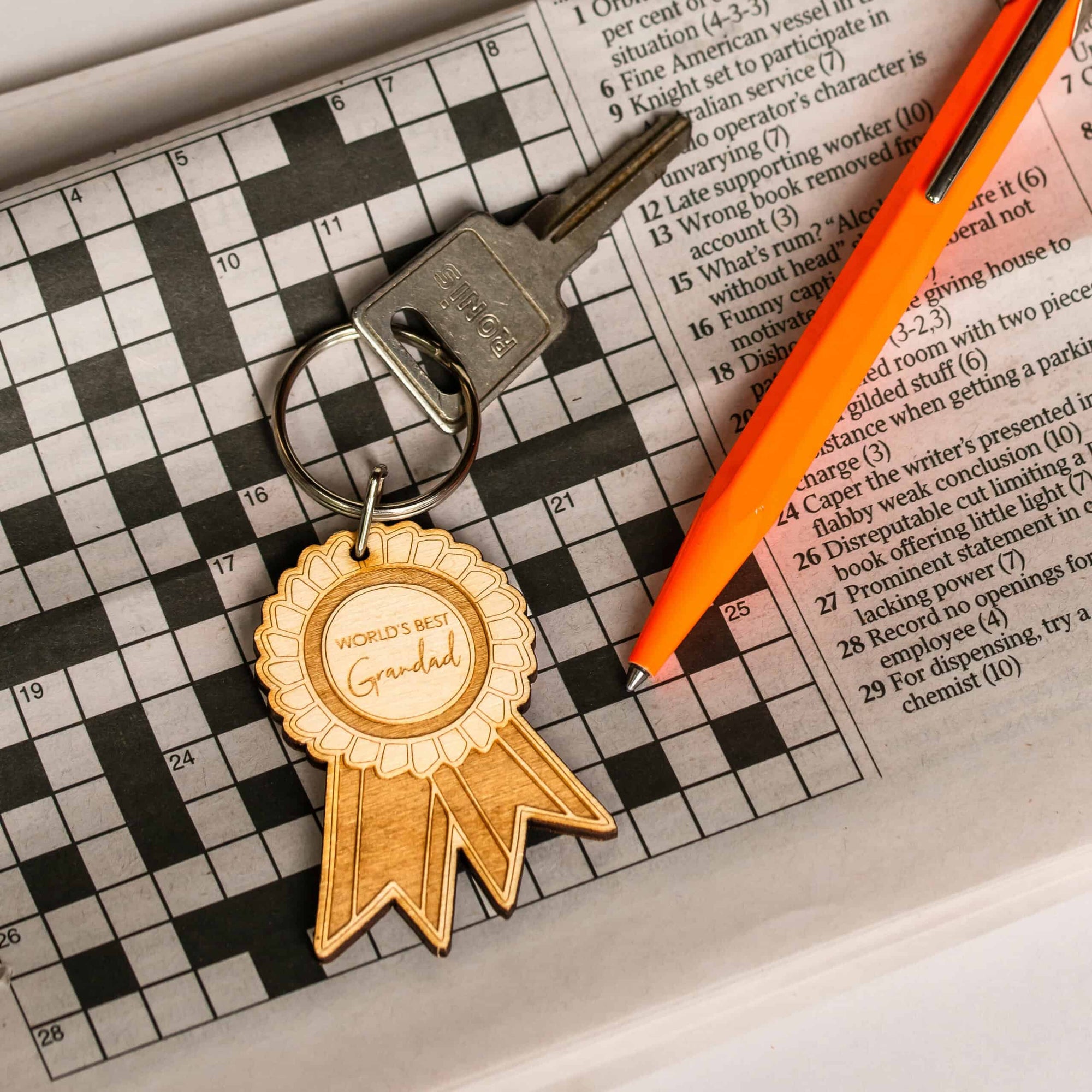 Personalised Wooden "World's Best" Keyring