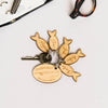 Personalised Wooden Fishing Family Child Tag Keyring