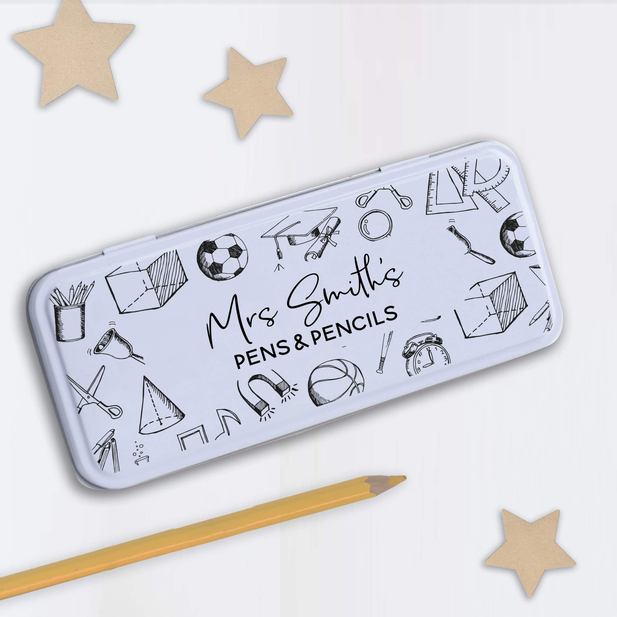 Personalised Teachers Metal Pencil Case Tin